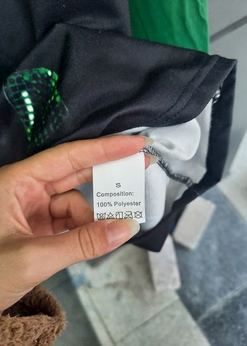 Diğer Yeşil Baskılı Örme Kedi Temalı Sweatshirt