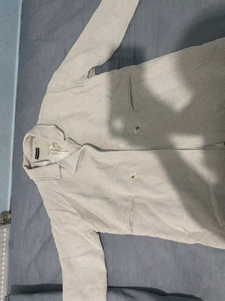 Bej Düğmeli Klasik Kaban - Görsel 2