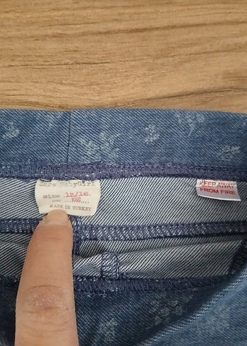 Zara Kız Çocuk 12-18 ay Gri Batik Desenli Triko Pantolon - Görsel 3