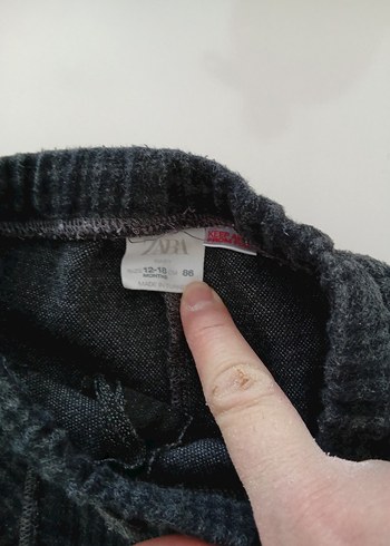 Zara 12-18 Ay Düğmeli Gri Erkek Çocuk Kumaş Pantolon - Görsel 2