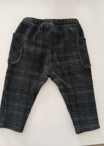 Zara 12-18 Ay Düğmeli Gri Erkek Çocuk Kumaş Pantolon - Görsel 3