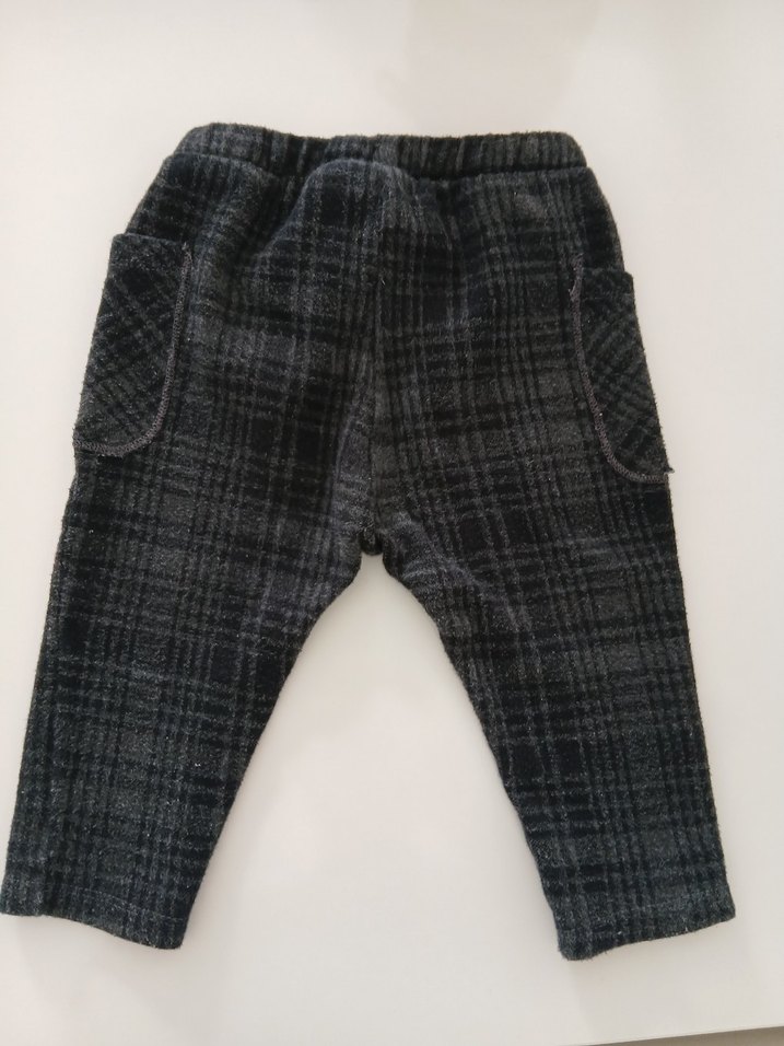 Zara 12-18 Ay Düğmeli Gri Erkek Çocuk Kumaş Pantolon - Görsel 3