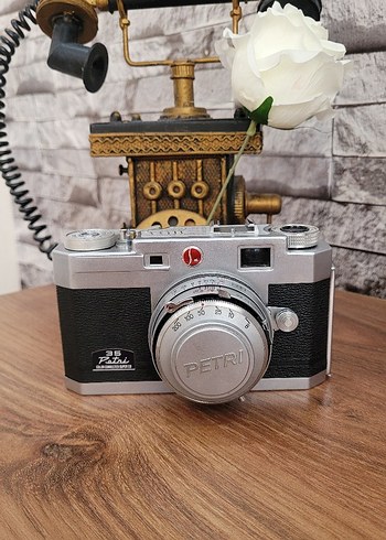 Petri 35mm Film Kamera Gri Beyaz