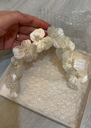 İnci Detaylı Beyaz Kadın Saç Aksesuarı - Görsel 2