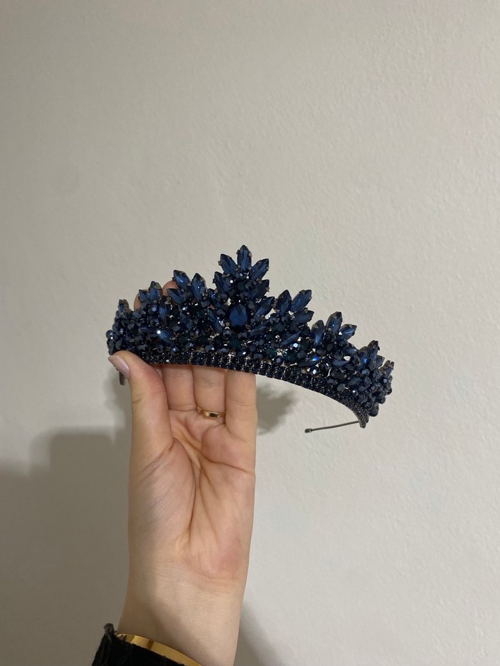 Lacivert Abiye Taç - Görsel 2