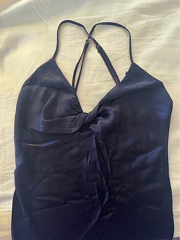 s Beden Bershka saten elbise midi