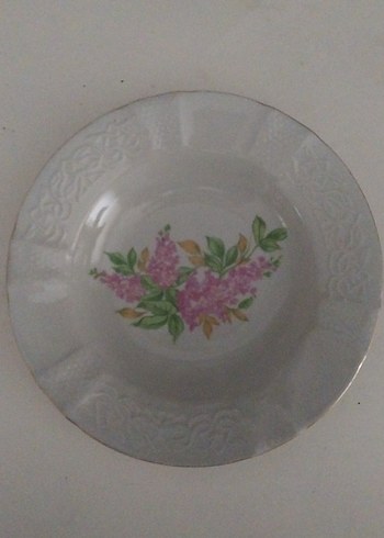 Pastel Çiçek Desenli Beyaz Tabak - Görsel 2