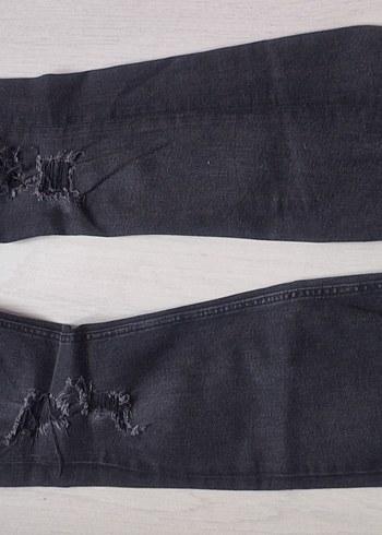 diğer Beden gri Renk Gri Düğmeli Çocuk Denim Jean