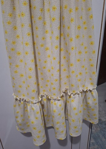 LC Waikiki Sarı Renkli Bohem Midi Elbise