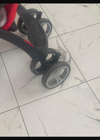 Koyu Kırmızı Bebek Arabası - Görsel 9