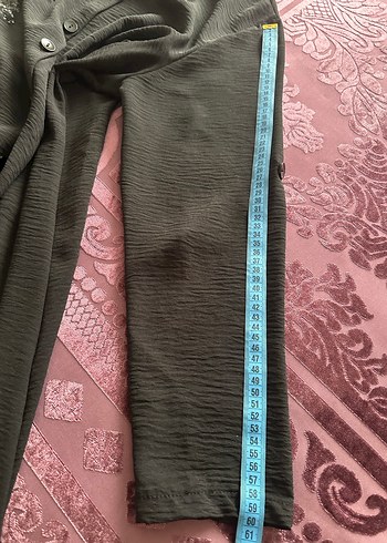 Düğmeli Siyah Uzun Kadın Tunik - Görsel 8