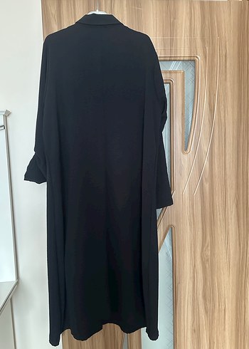 Düğmeli Siyah Uzun Kadın Tunik - Görsel 2