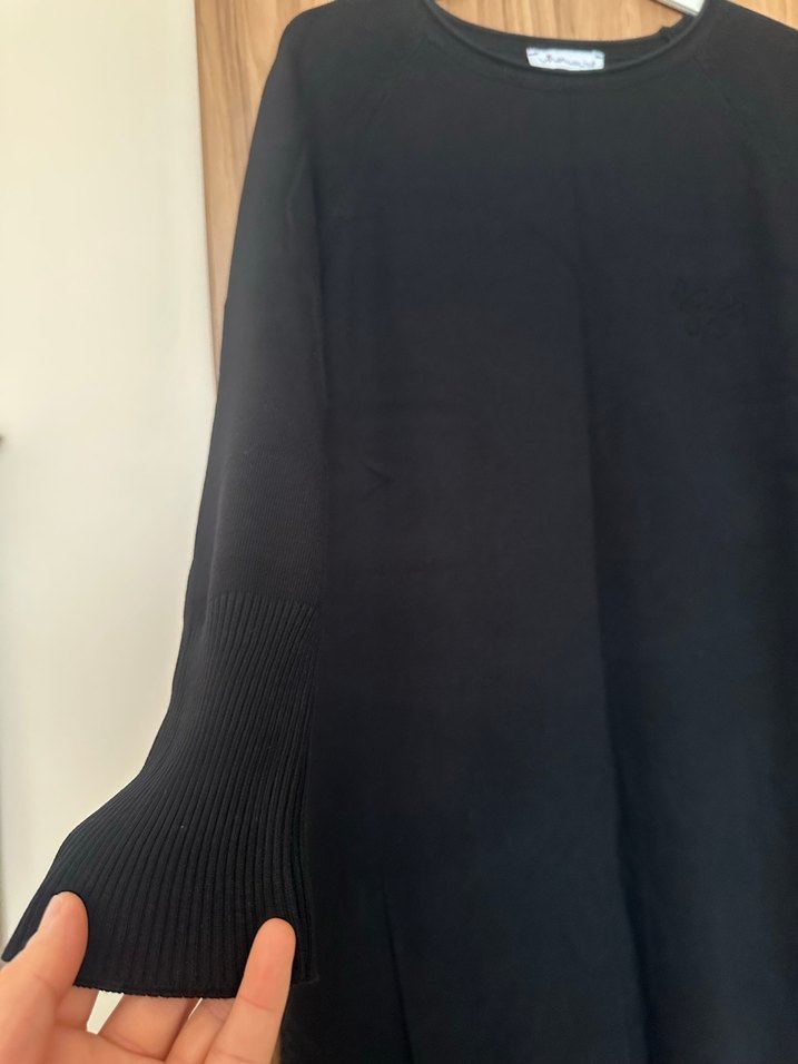 Siyah merserize tunik - Görsel 3