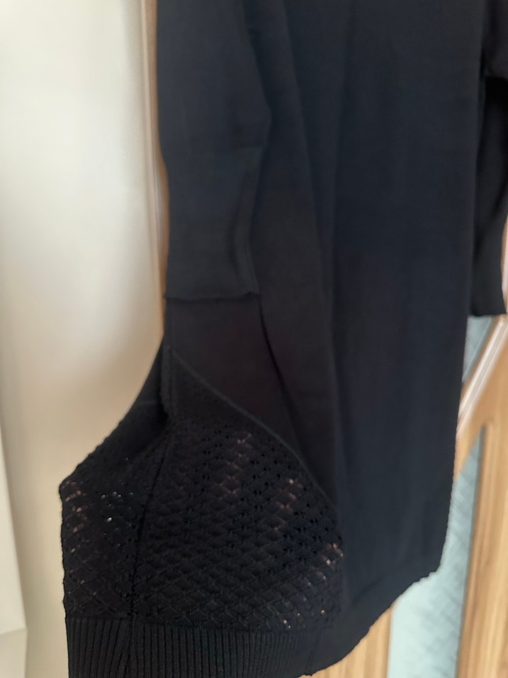 Siyah merserize tunik - Görsel 5
