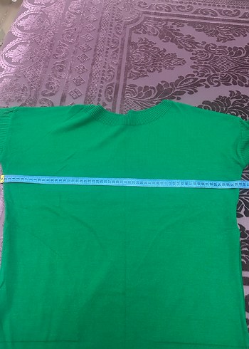 Kadın Yeşil Örgü Salaş Triko - Görsel 6