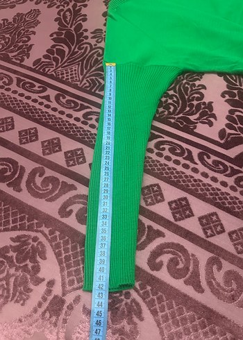 Kadın Yeşil Örgü Salaş Triko - Görsel 7