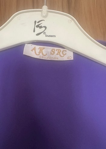 Uzun Kollu Mor Midi Kadın Gömlek - Görsel 4