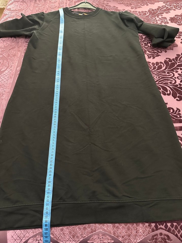 Siyah Uzun Kollu Salaş Kadın Tunik - Görsel 5