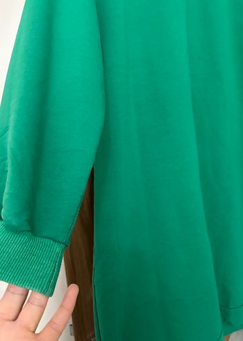 Yeşil Uzun Kollu Salaş Kadın Tunik - Görsel 2