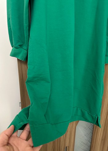 Yeşil Uzun Kollu Salaş Kadın Tunik - Görsel 3