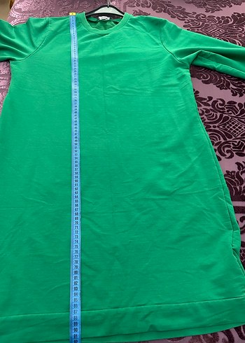 Yeşil Uzun Kollu Salaş Kadın Tunik - Görsel 5