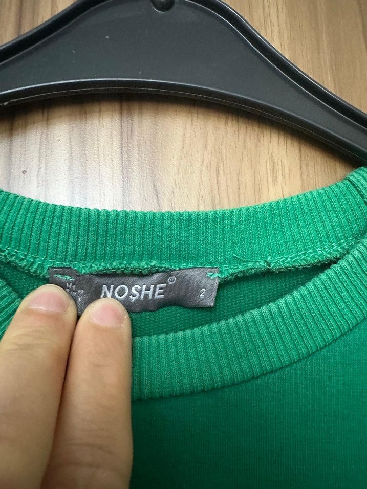 Yeşil Uzun Kollu Salaş Kadın Tunik - Görsel 4