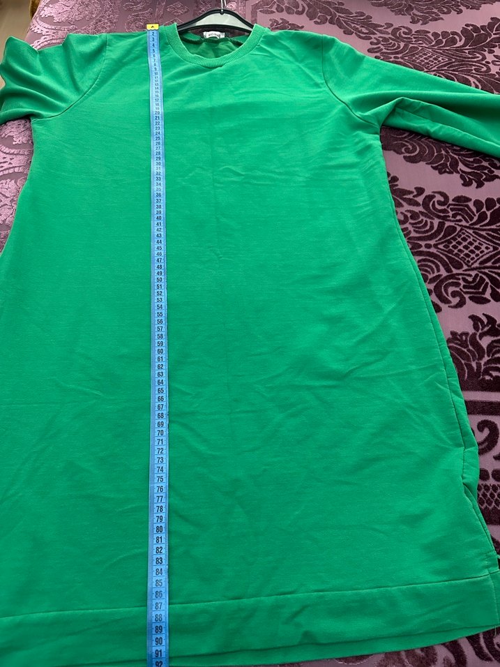 Yeşil Uzun Kollu Salaş Kadın Tunik - Görsel 5