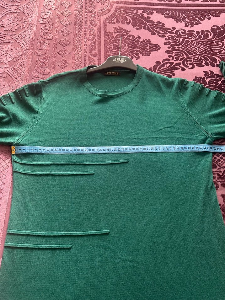 Drapeli Uzun Kollu Yeşil Kadın Elbise - Görsel 4