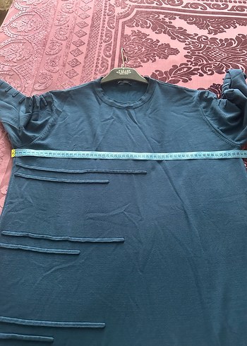 Petrol mavisi triko elbise - Görsel 5