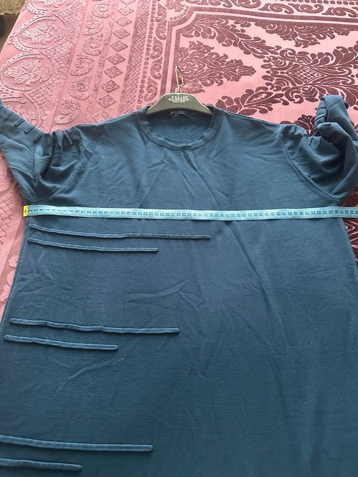 Petrol mavisi triko elbise - Görsel 5