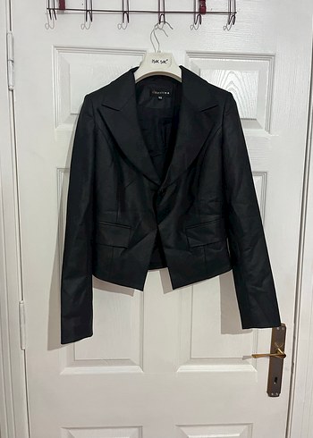 38 Beden Klasik Siyah Mini Kadın Blazer Ceket