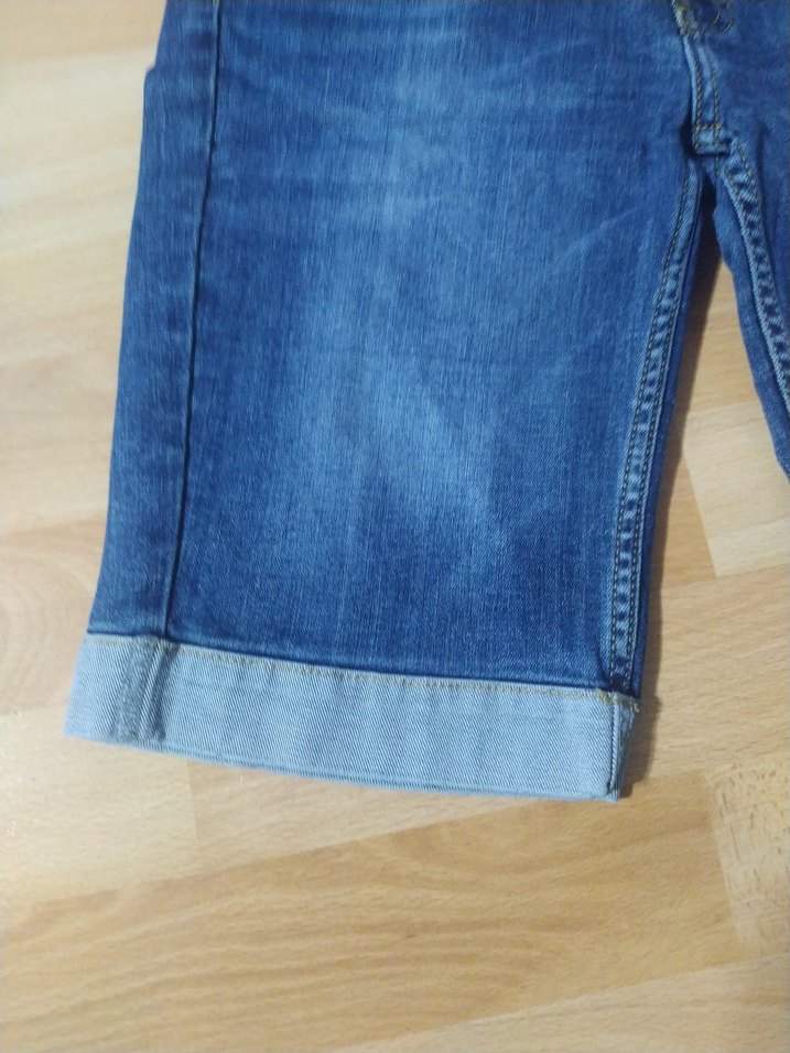 Kadın Mavi Mini Denim Şort - Görsel 4