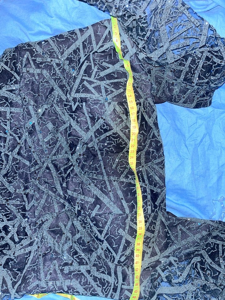 Lacivert Dantelli Uzun Abiye Elbise - Görsel 5