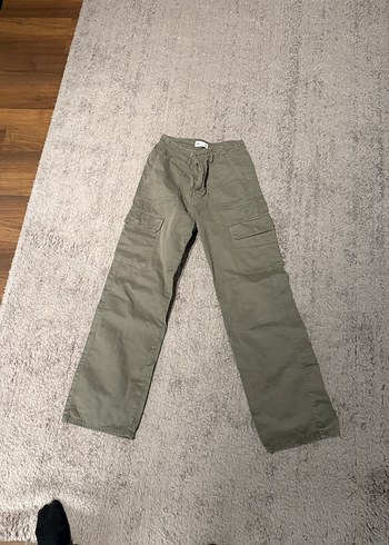 Kadın Loose Fit Midi Kargo Pantolon