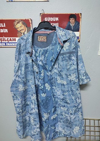 Düğmeli Kısa Kol VİNTAGE Gömlek Koleksiyonluk
