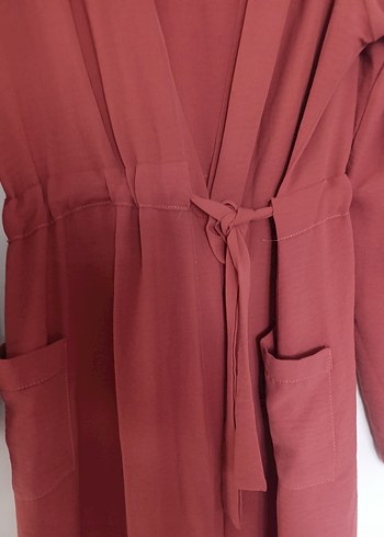 Bordo Uzun Kollu Salaş Kadın Elbise - Görsel 2