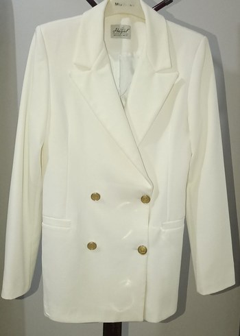 Beyaz Kadın Blazer Ceket