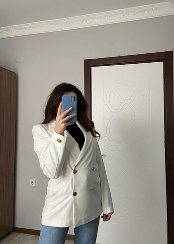 s Beden beyaz Renk Beyaz Kadın Blazer Ceket