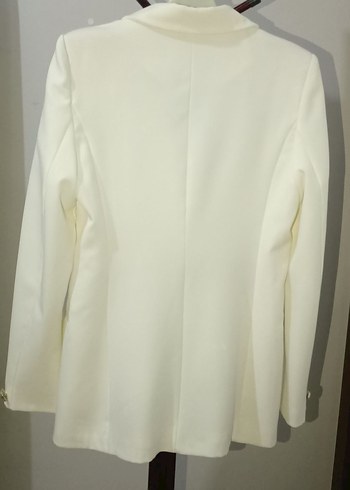 s Beden Beyaz Kadın Blazer Ceket