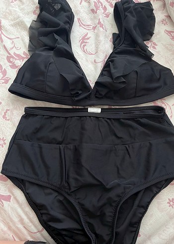 Fırfırlı Siyah Gotik Bikini