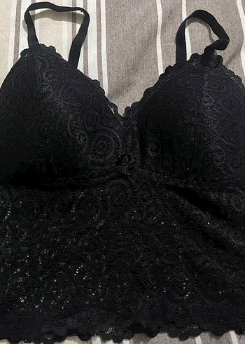 Siyah Dantel Gotik Bralet
