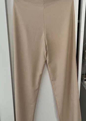 Diğer Bej Kadın Pilili Kumaş Pantolon