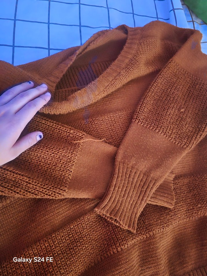 Kahverengi Kadın Triko Kazak - Görsel 4