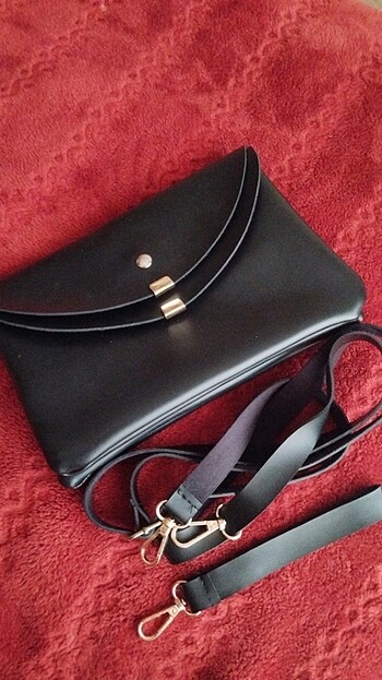 Siyah deri çanta - Görsel 6