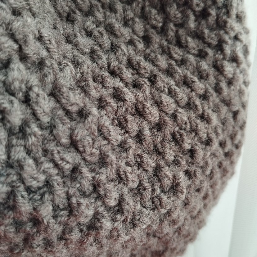 Gri vizon tonlarında örgü Kadın Bere - Görsel 4