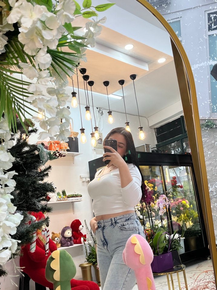 Beyaz Transparan Batik Desenli Midi Jean - Görsel 2