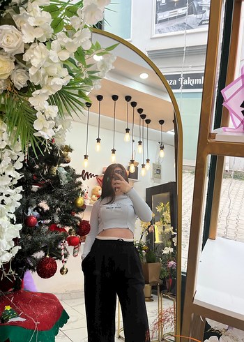 Beyaz Straplez Crop Top - Görsel 3