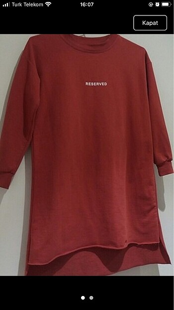 Kiremit rengi sweatshirt