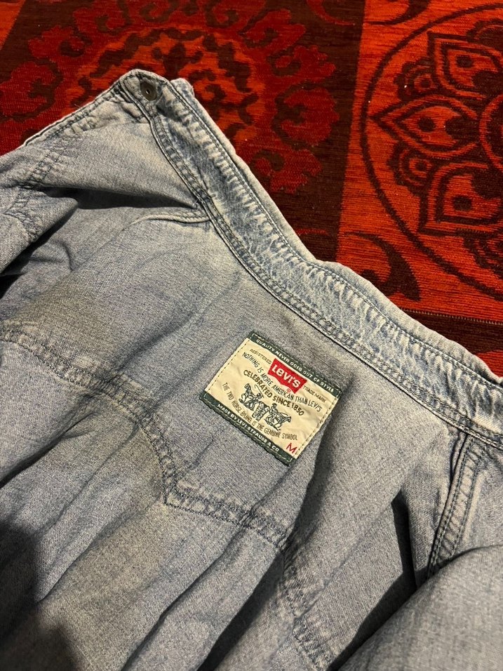Gri Denim Erkek Gömlek Uzun Kollu - Görsel 3