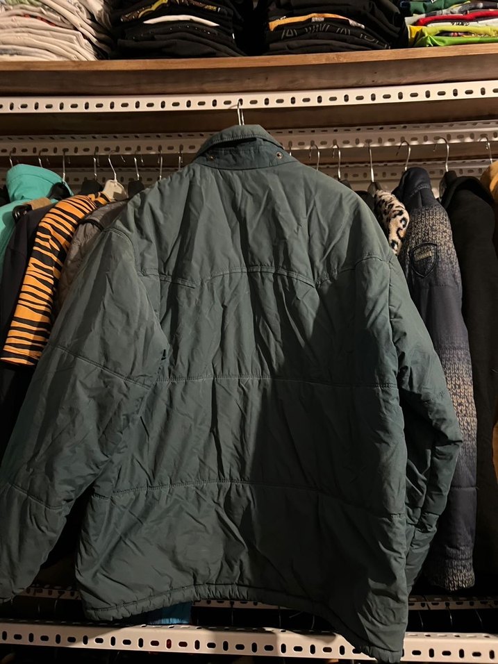 Gri Düğmeli Erkek Midi Mont - Görsel 2